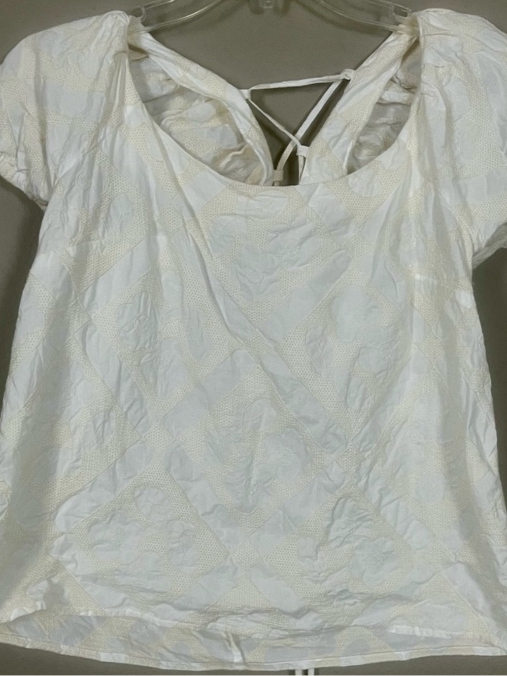 Madewell Cotton/Embroidered Popover Top  size Small/Medium